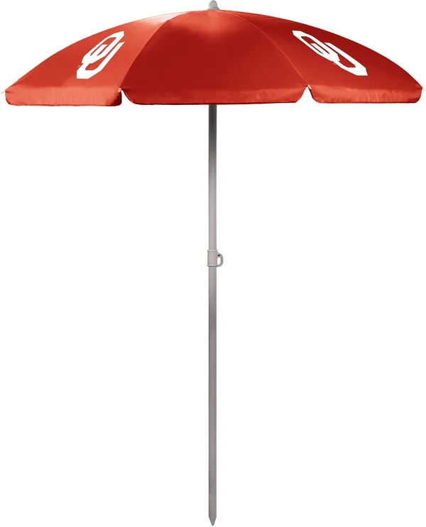 Picnic Time Oklahoma Sooners Portable Beach Umbrella - Red