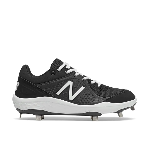 New Balance 3000V5 Metal Black/White Men's Baseball Cleat Shoes, Size: 12.5