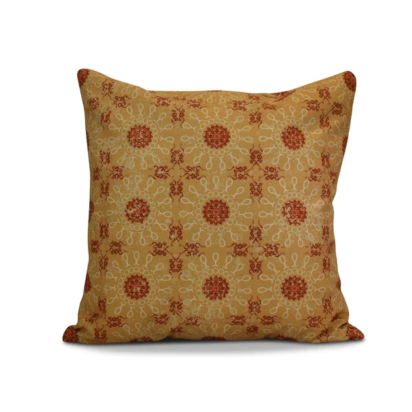 Contemporary Home Living 26x22 Yellow and Brown Geometric Sun Tile Square Throw Pillow - Down Alternative Filler