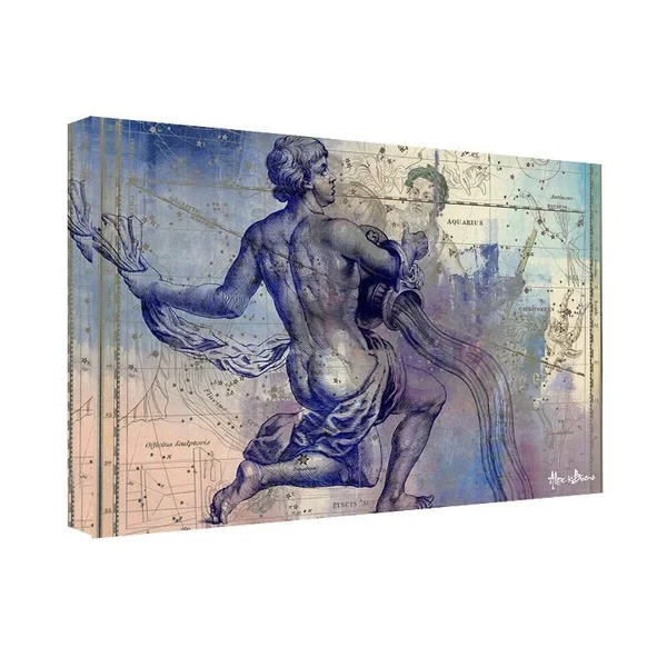 Ready2HangArt &Zodiac Study: Aquarius& Oversized Canvas Wall Art