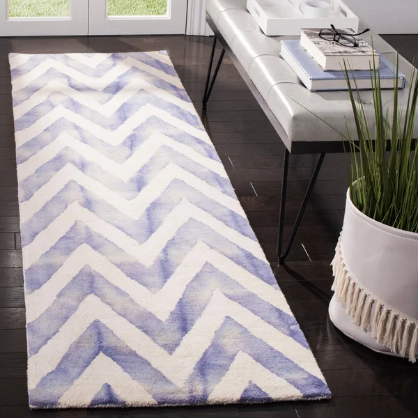 Safavieh 7& x 7& Square Dip Dye DDY715D Ivory, Charcoal Rug