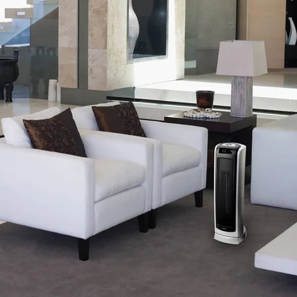 Lasko Electric Oscillating Ceramic 1500W Tower Heater - Silver