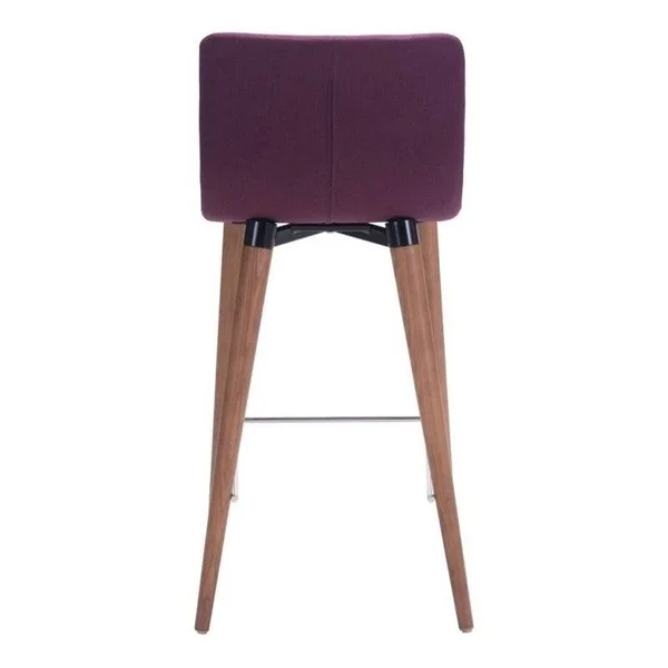 Maklaine 34x22 Bar Stool in Purple (Set of 2)