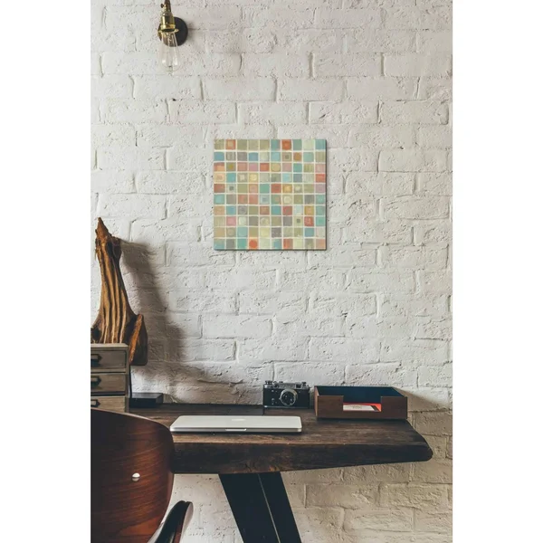 'Sea Glass Mosaic' by Silvia Vassileva, Canvas Wall Art 37 x 37