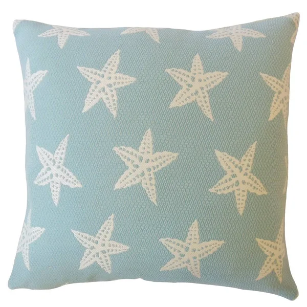 The Pillow Collection Wilf Coastal Down Filled Throw Pillow in Capri - Size: 20 x 20, Blue