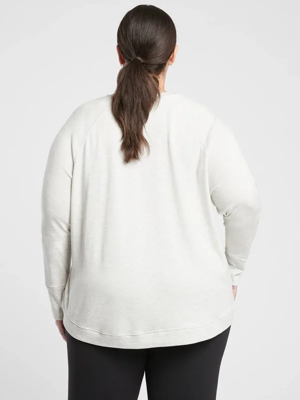 Athleta Women's Mindset Sweatshirt Fog Grey Heather Plus Size 3X