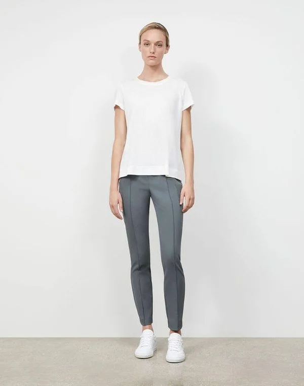 Lafayette 148 New York Petite Acclaimed Stretch Gramercy Pant - Gray