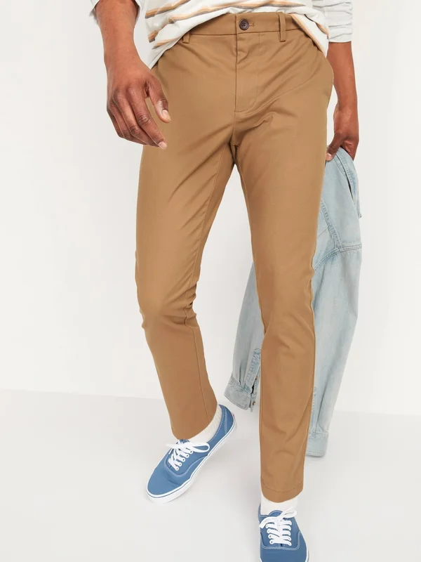 Old Navy Men's Skinny Ultimate Built-in Flex Chino Pants - Doe A Deer - Size 32W