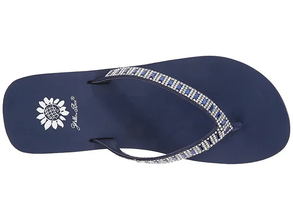 Yellow Box Women's Fashionable Sandal Flip Flops Zemily-navy-7.5