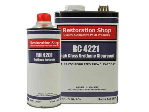 Molten Red Metallic Urethane Basecoat/Clearcoat Car Auto Paint Complete Medium Gallon Kit - Restoration Shop