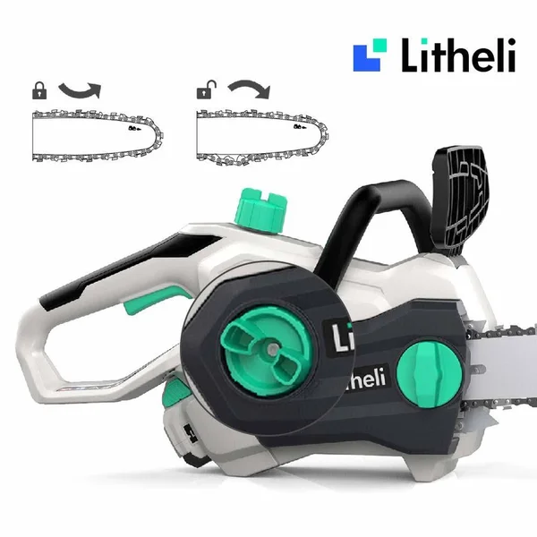 Litheli 40V Cordless Chainsaw 14 Inches with Brushless Motor, 2.5Ah Battery and Charger
