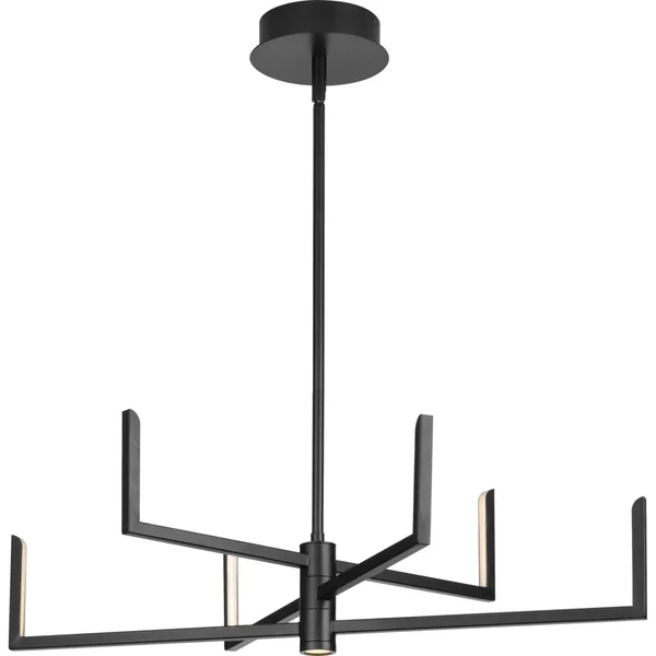 Progress Pivot 6-Light LED Chandelier - Matte Black - P400260-031-30