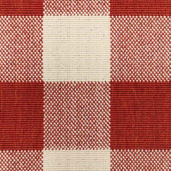1&10x22x2&10x22 Madeline Plaid Check Rug Red/Ivory - Captiv8e Designs