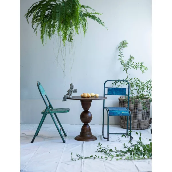 Au0026B Home Antique Look Folding Chair, Green, 14.2" x 15.4" x 32.7"