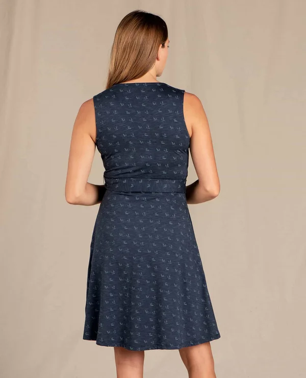 Toad & Co. Women's Cue Sleeveless Dress Henna Floral Print, M
