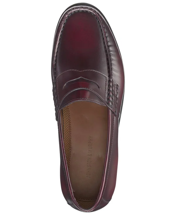 Men's Johnston & Murphy Pannell Penny Loafer, Size 7.5 M - Burgundy