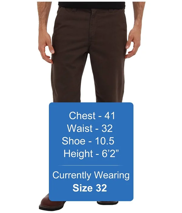 Carhartt Men's Rugged Work Khaki Pants Dark Coffee