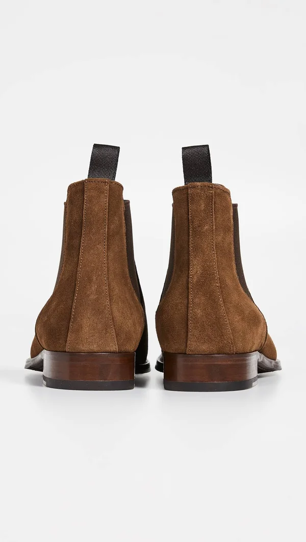 to Boot New York Men's Shelby Suede Chelsea MID-BROWN Boots