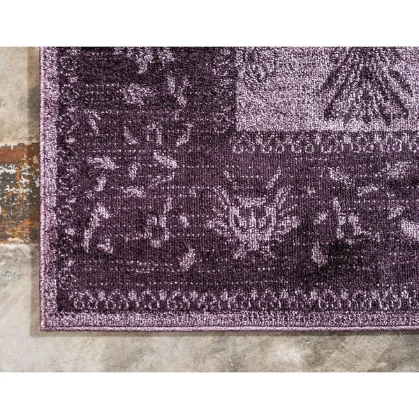 Unique Loom Floral La Jolla Area Rug (6& x 9& - Blue)