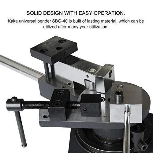 Kaka Sbg-40 Heavy-Duty Universal Bender - High Capacity Flat Bar, Square Bar and Round Bar Metal Bender, Combination of Scroll, R