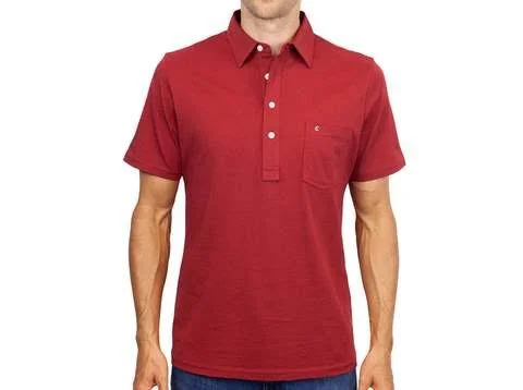 Slim Fit Classic Players Shirt - Scarlet Begonia, Size: S