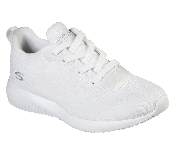 Skechers Women's Bobs Sport Squad - Tough Talk Sneaker - White - 8