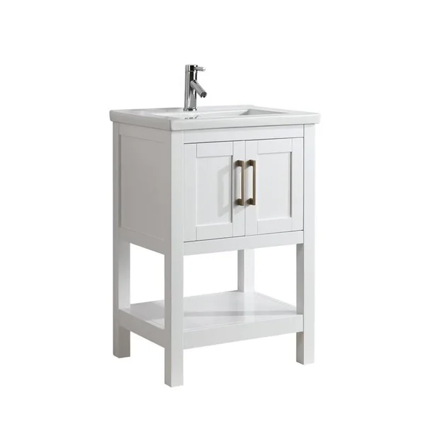 Maklaine 24x22 Single Sink Vanity in White - M-4960-2017029