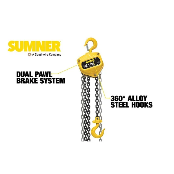 Sumner-787563 1 Ton Chain Hoist with 15 ft. Chain Fall