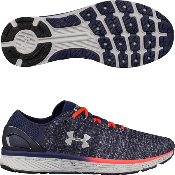 Under Armour Charged Bandit 3 Road Running Shoe - Men's-Grey/Navy-Medium-8