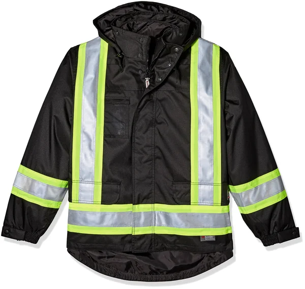 Safety Insulated 5-in-1 Parka - 2XL, Black Work King S42621