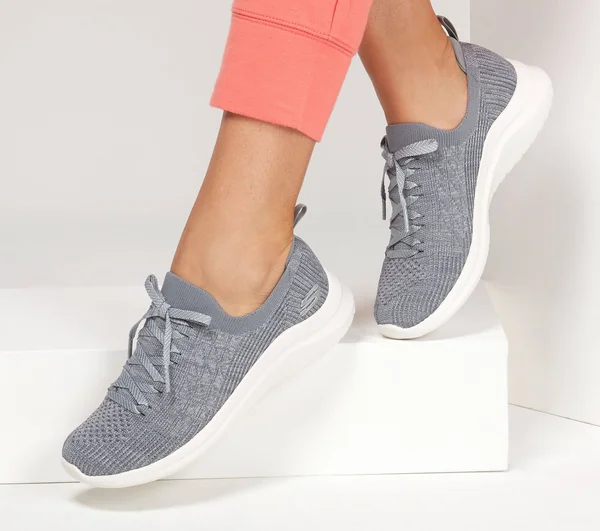 Skechers Women's Ultra Flex 2.0 - Flash Illusion Sneakers, Gray, 8.5