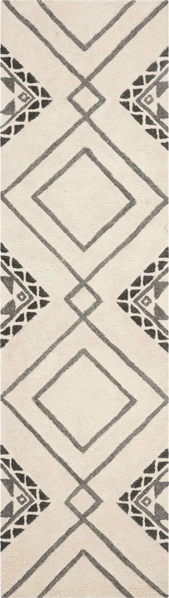Safavieh Casablanca CSB301A 2&3x22 x 8&0x22 Runner Ivory - Grey Area Rug