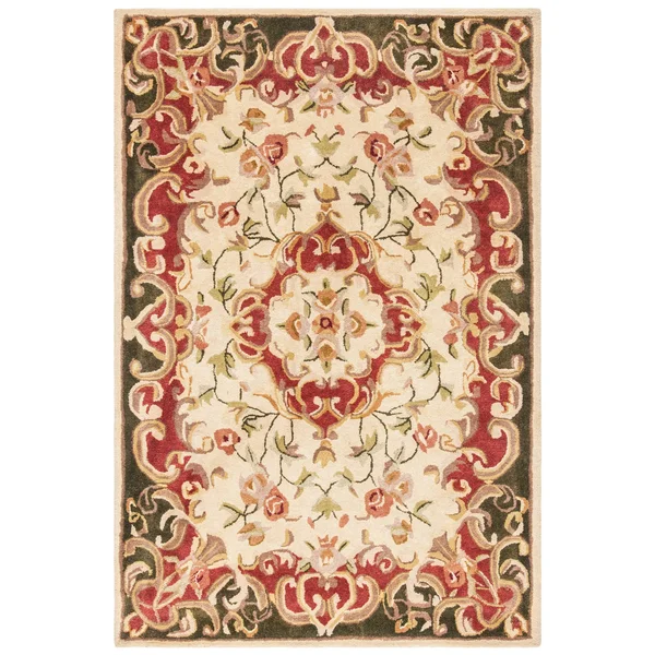 Safavieh 8& x 8& Round Classic CL234A Rust, Green Rug