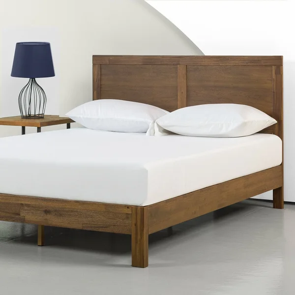 Priage by Zinus Brown Wood Platform Bed Frame (Twin)