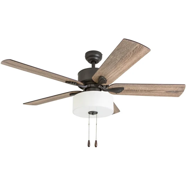 Prominence Home 50568-01 Snowden Farmhouse Ceiling Fan 52x22 Barnwood/Tumbleweed, Aged Bronze