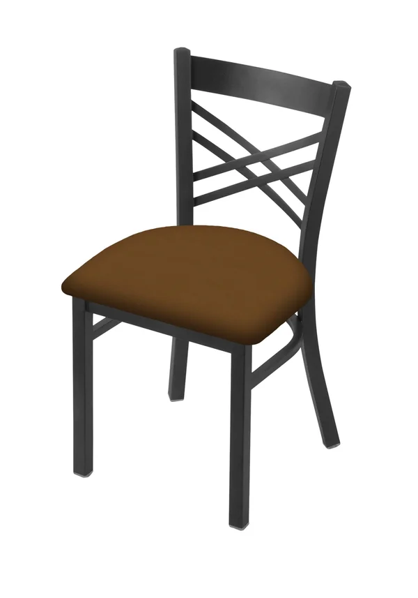 Holland Bar Stool 620 Catalina 18x22 Chair with Pewter Finish - Dark Cherry Maple Seat