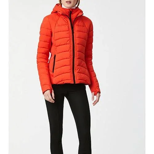 Women's Bernardo Hooded Quilted Water Repellent Jacket 5608821 - X-Large - Charcoal