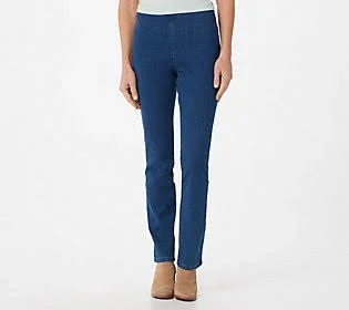 Belle by Kim Gravel Flexibelle Tummy Smoothing Jeans w/ Seams, Size Plus 20, Rinse Wash