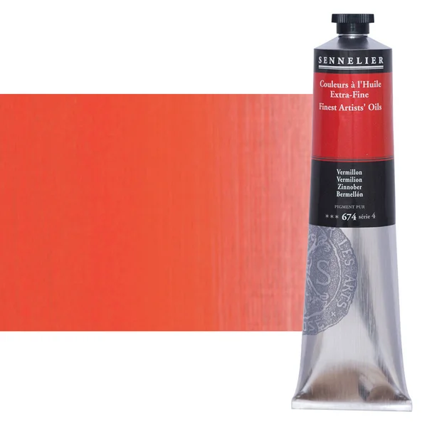 Sennelier Artists& Extra Fine Oil Paint - Vermilion - 200 ml Tube