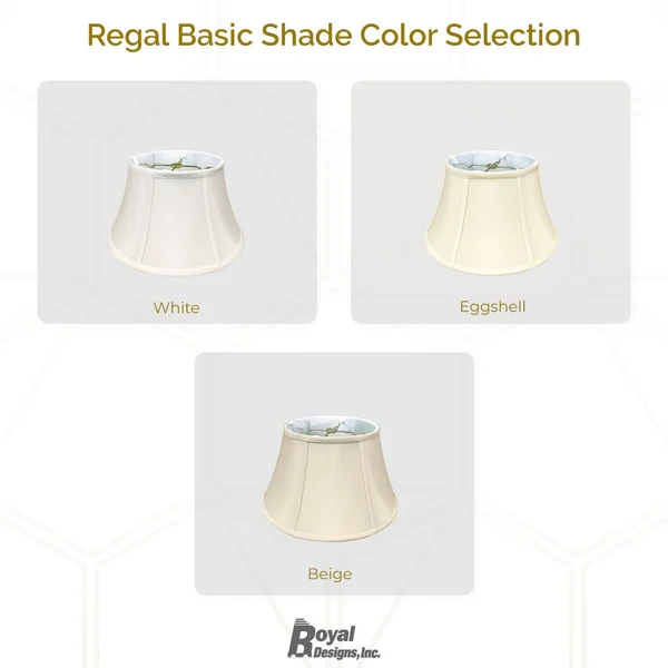 Royal Designs Shallow Drum Bell Bouillotte Lamp Shade - Beige, 9.5x15x8 - Single