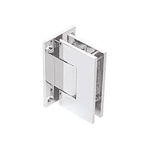 CRL GEN337SC Satin Chrome Geneva 337 Series Adjustable Wall Mount Full Back Plate HINGE - Silver