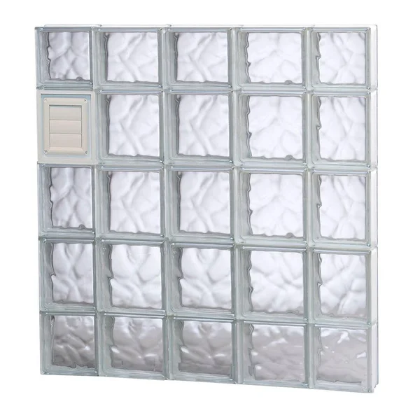 REDI2SET Wavy Glass Pattern Frameless Replacement Glass Block Window (Rough Opening: 36-in x 36-in; Actual: 34.7500-in x 34.7500