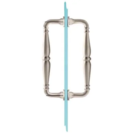 CRL V1c6x6sn Satin Nickel 6 inch Victorian Style Back-to-Back Pull Handle, Silver