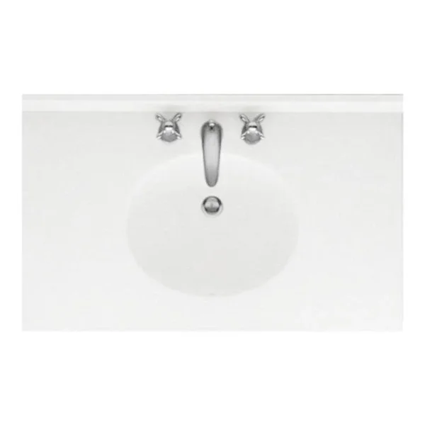 Swan Ellipse Solid Surface 61&& Single Bathroom Vanity Top - White