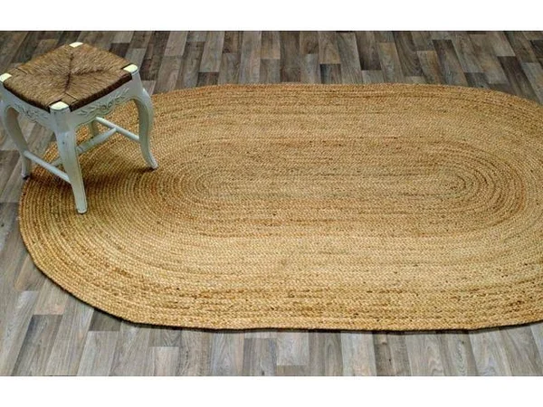 nuLOOM Rigo Hand Woven Jute Area Rug - 9& x 12& Oval, Natural