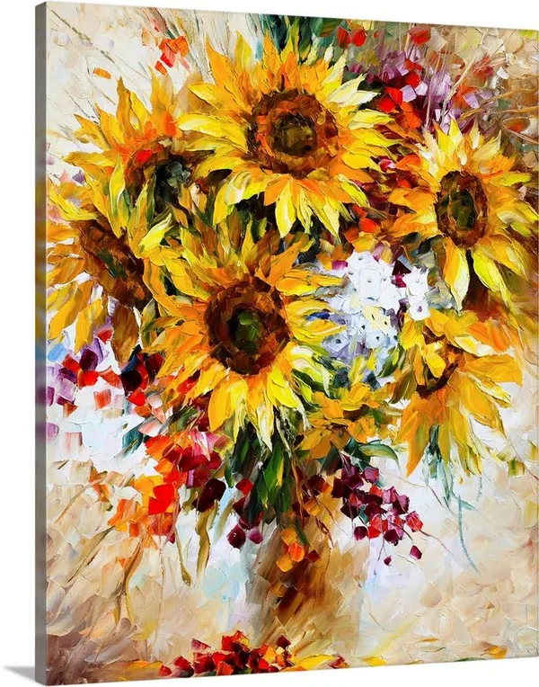 Sunflowers of Happiness, Canvas Wall Art, 24x30, Great Big Canvas