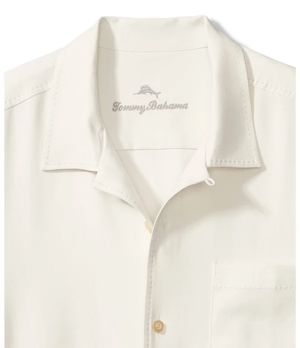 Tommy Bahama Hawaiian Herringbone Silk Short-Sleeve Woven Shirt - 3XL