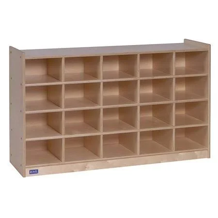 Angeles 20-Tray Cubby Storage in Brown