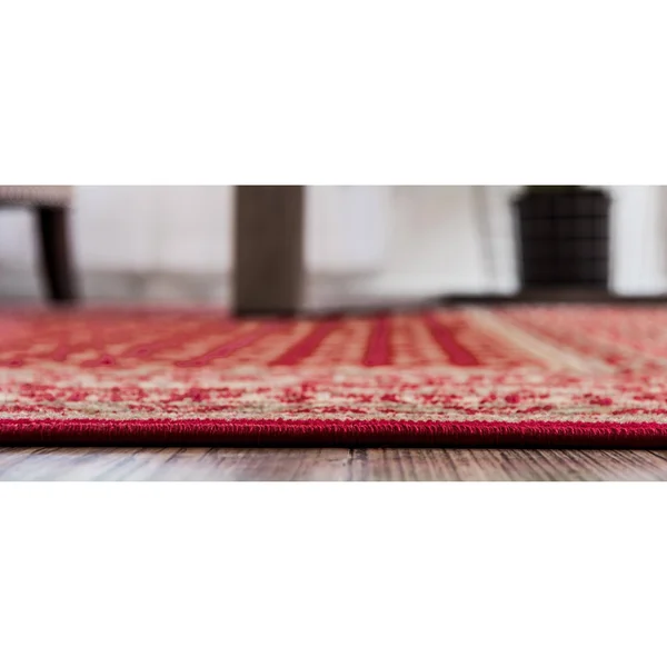 Unique Loom Allover Williamsburg Area Rug (4& x 6& - Red)
