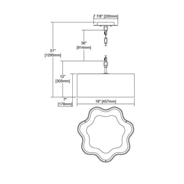 Villoy 3-Light Drum Pendant in Polished Stainless Steel/Nickel 1140-018
